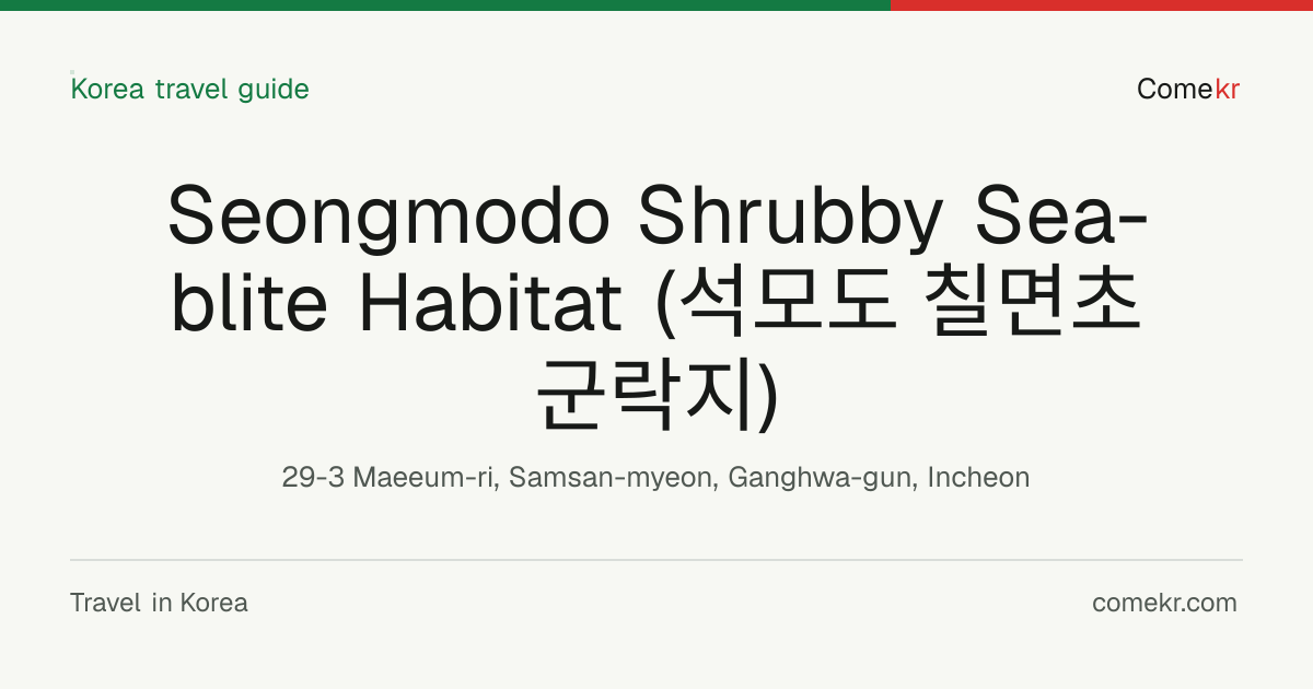 Seongmodo Shrubby Sea-blite Habitat (석모도 칠면초 군락지) travel guide