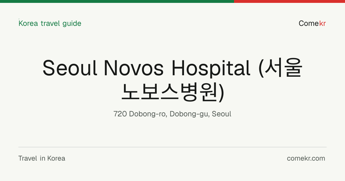 Seoul Novos Hospital (서울노보스병원) travel guide