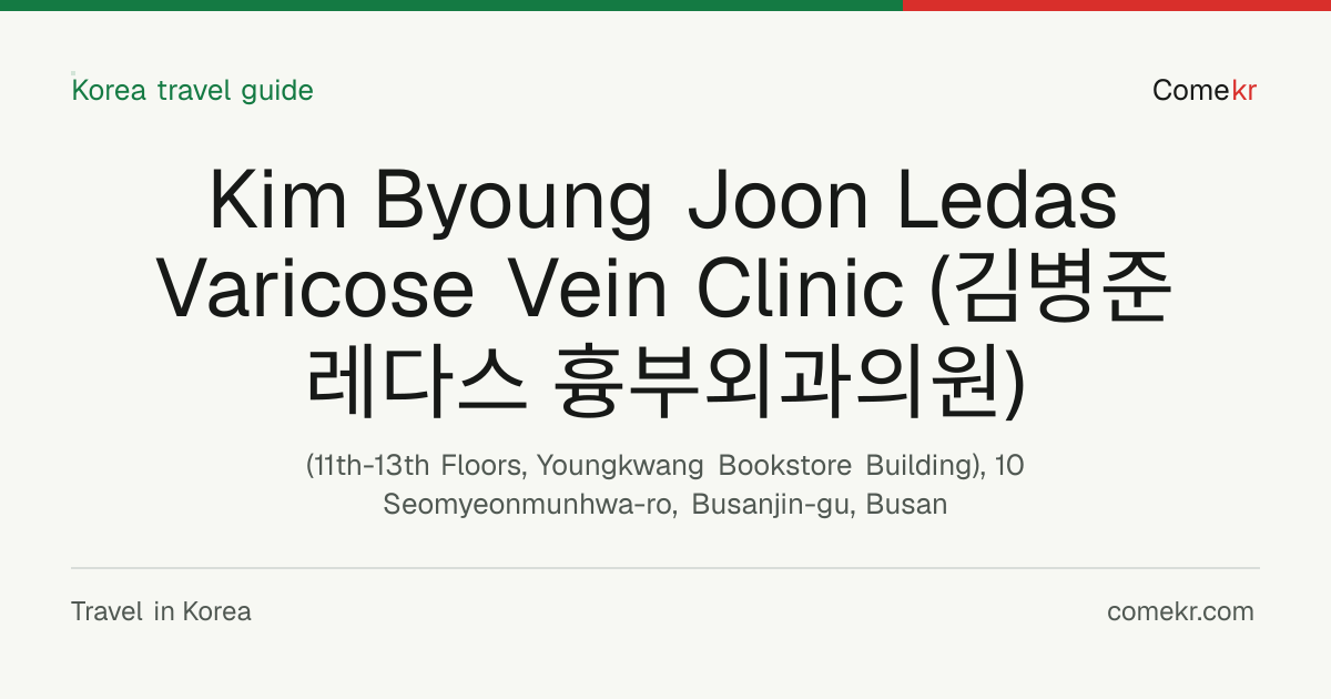 Kim Byoung Joon Ledas Varicose Vein Clinic (김병준 레다스 흉부외과의원) travel guide