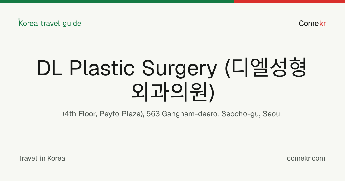 DL Plastic Surgery (디엘성형외과의원) travel guide