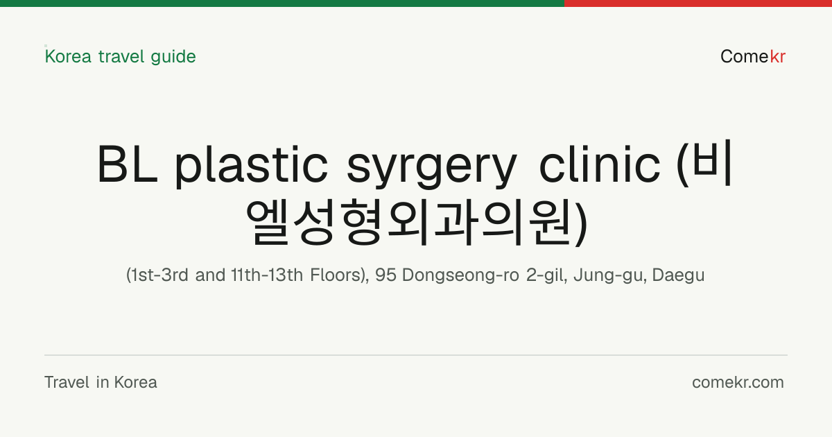 BL plastic syrgery clinic (비엘성형외과의원) travel guide