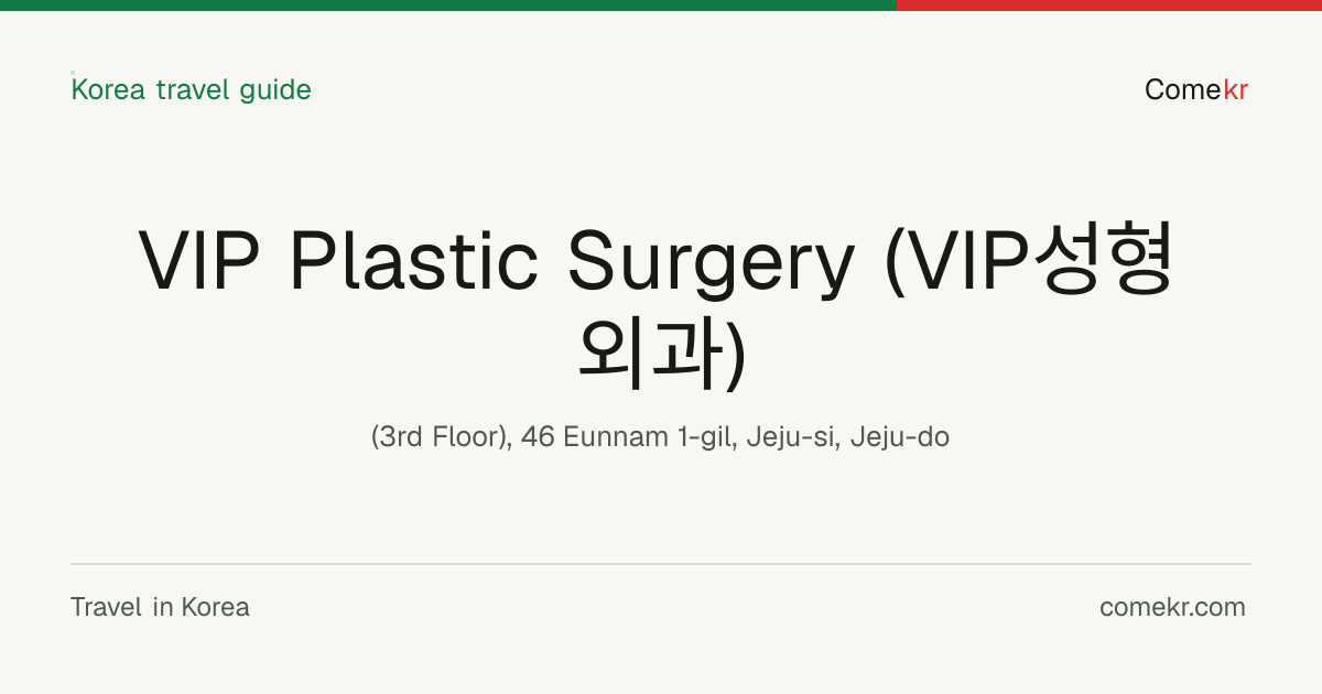VIP Plastic Surgery (VIP성형외과) travel guide