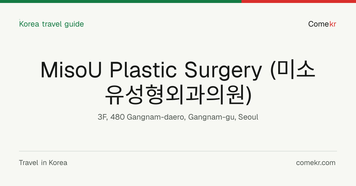 MisoU Plastic Surgery (미소유성형외과의원) travel guide