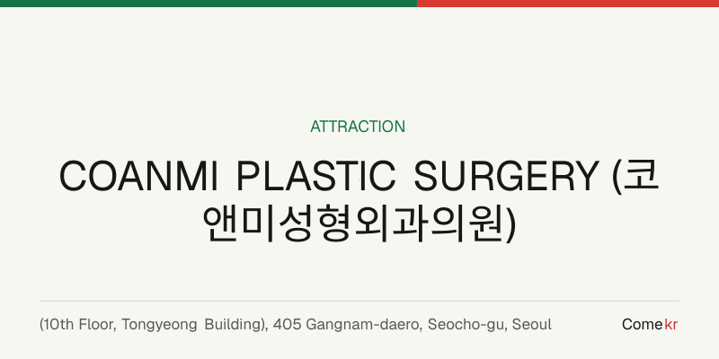 COANMI PLASTIC SURGERY (코앤미성형외과의원) travel guide