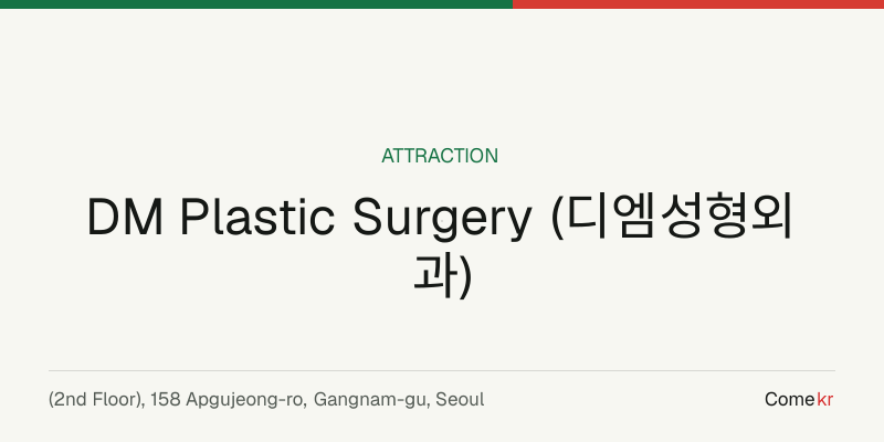 DM Plastic Surgery (디엠성형외과) travel guide