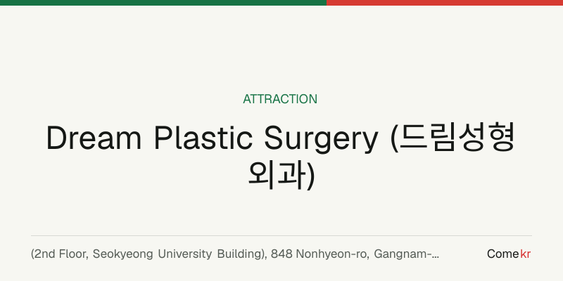 Dream Plastic Surgery (드림성형외과) travel guide
