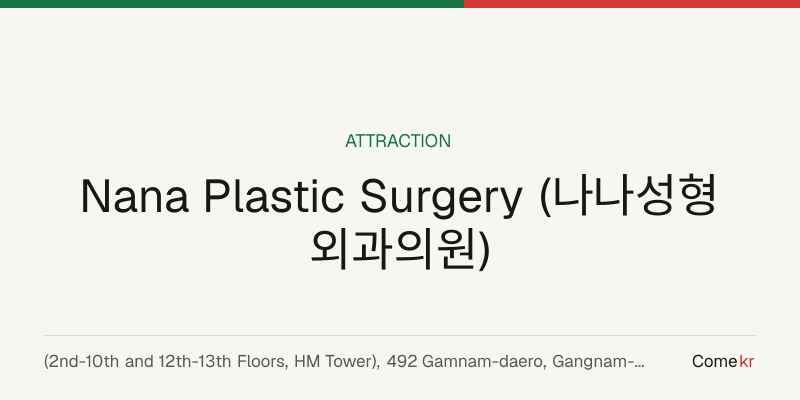 Nana Plastic Surgery (나나성형외과의원) travel guide