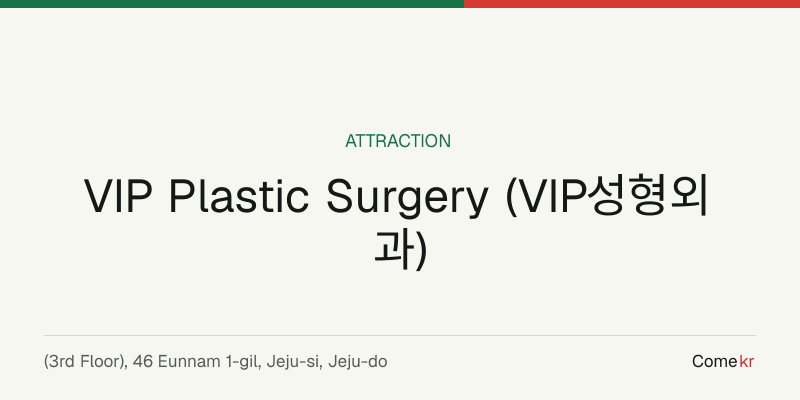 VIP Plastic Surgery (VIP성형외과) travel guide