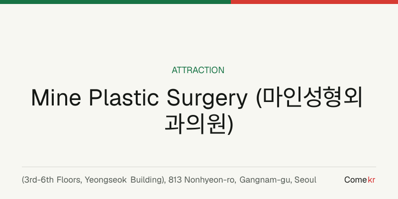 Mine Plastic Surgery (마인성형외과의원) travel guide
