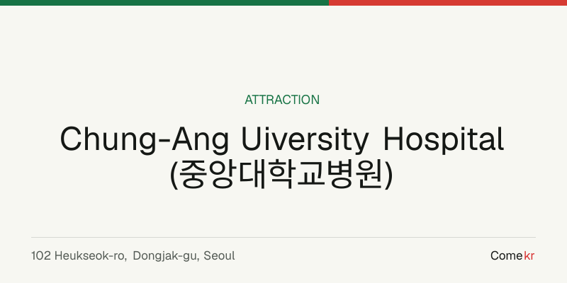 Chung-Ang Uiversity Hospital (중앙대학교병원) travel guide