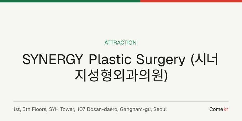 SYNERGY Plastic Surgery (시너지성형외과의원) travel guide