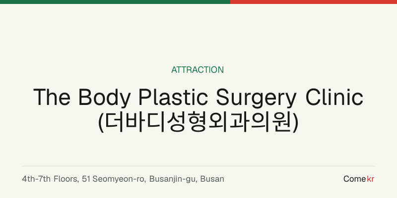 The Body Plastic Surgery Clinic (더바디성형외과의원) travel guide