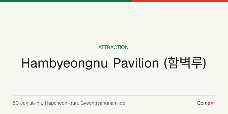 Hambyeongnu Pavilion (함벽루) travel guide