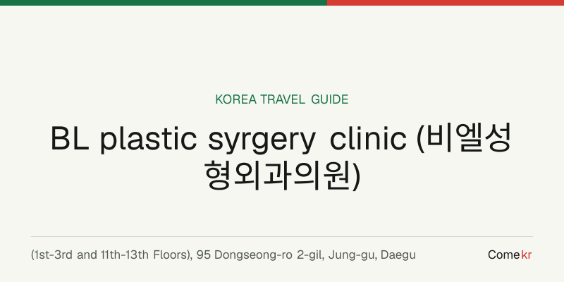 BL plastic syrgery clinic (비엘성형외과의원) travel guide