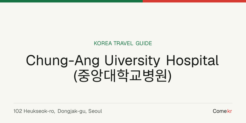 Chung-Ang Uiversity Hospital (중앙대학교병원) travel guide