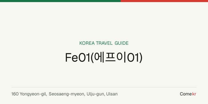 Fe01(에프이01) travel guide