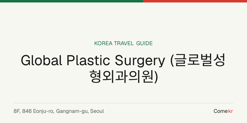 Global Plastic Surgery (글로벌성형외과의원) travel guide