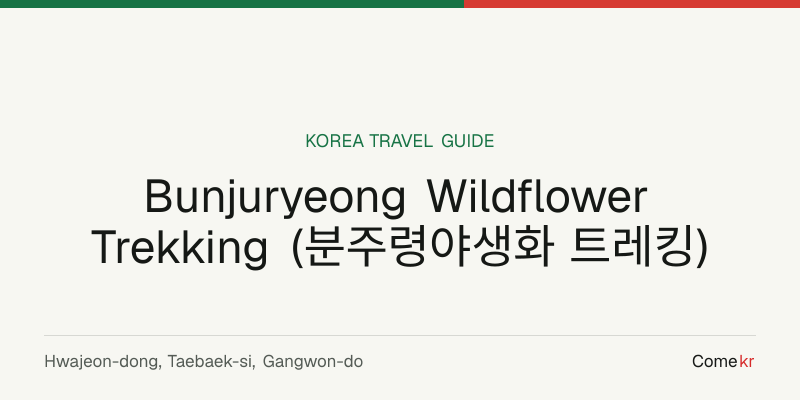 Bunjuryeong Wildflower Trekking (분주령야생화 트레킹) travel guide