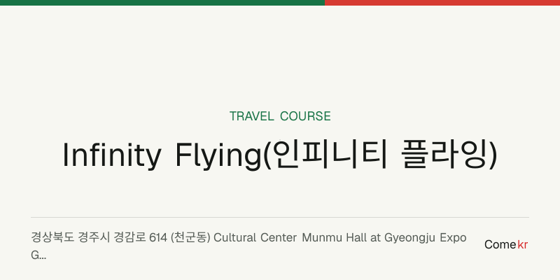 Infinity Flying(인피니티 플라잉) travel guide