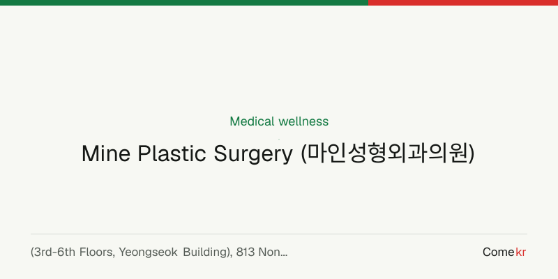 Mine Plastic Surgery (마인성형외과의원) wellness guide