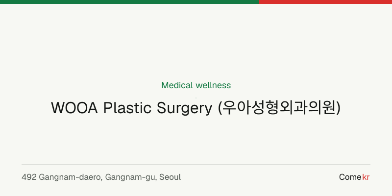WOOA Plastic Surgery (우아성형외과의원) wellness guide