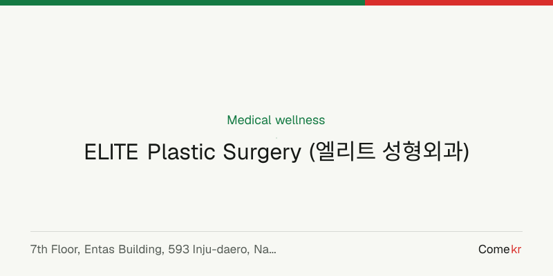 ELITE Plastic Surgery (엘리트 성형외과) wellness guide